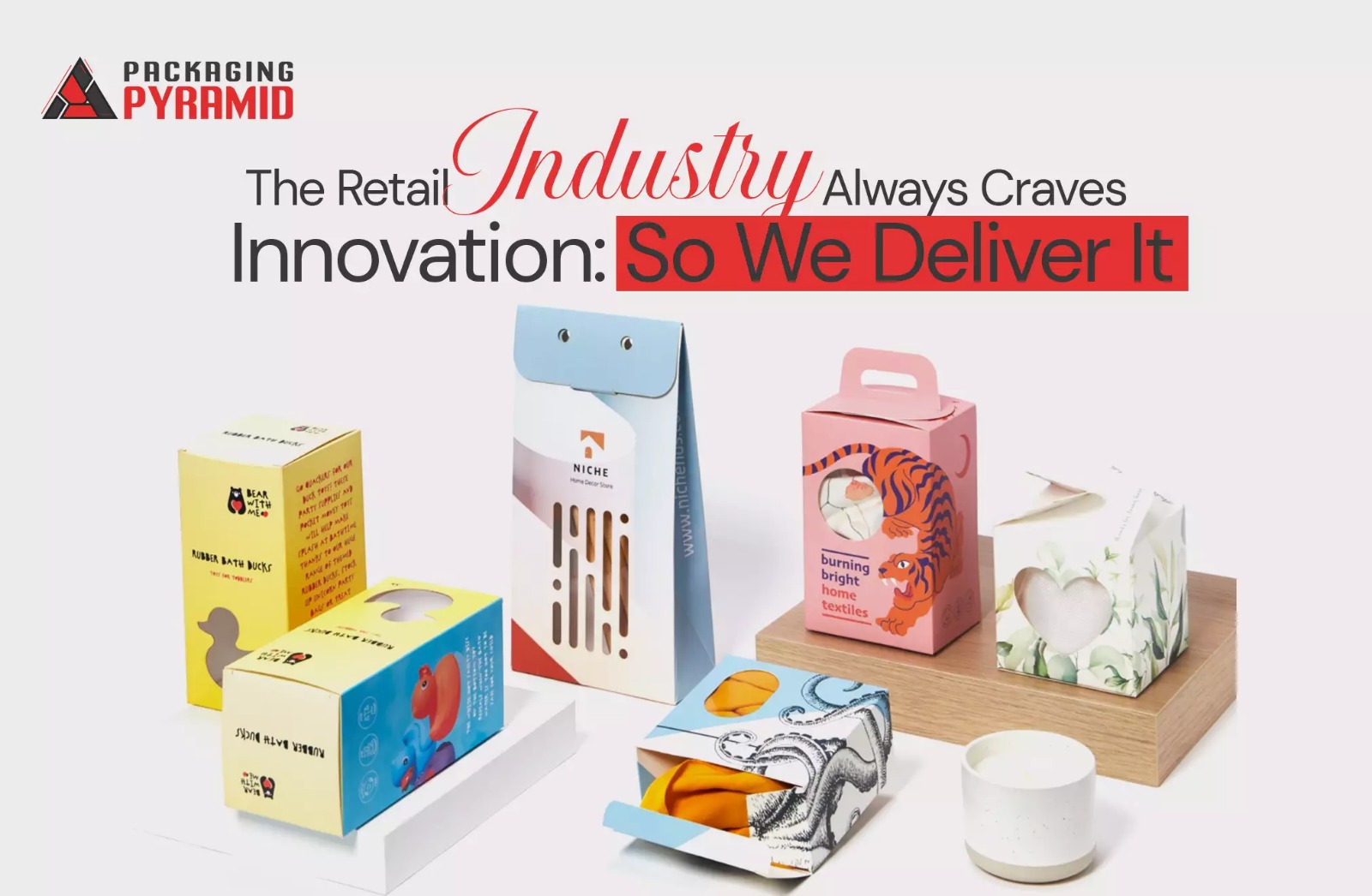 Colorful packaging designs for retail